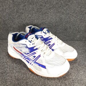 Lefus Mens Lightweight Sneaker Fashion Indoor Court Shoes White Blue Size 10